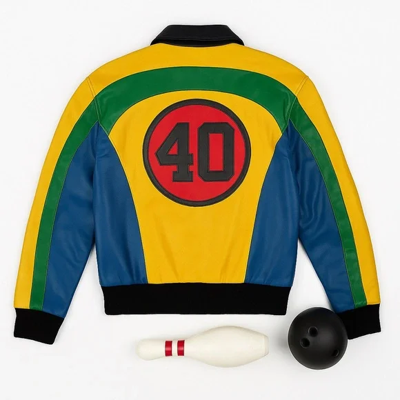 Michael Hoban RARE North Beach Leather Colorblock Moto Jacket Vintage Mens 40
